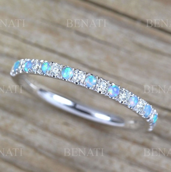 Opal eternity hotsell ring platinum