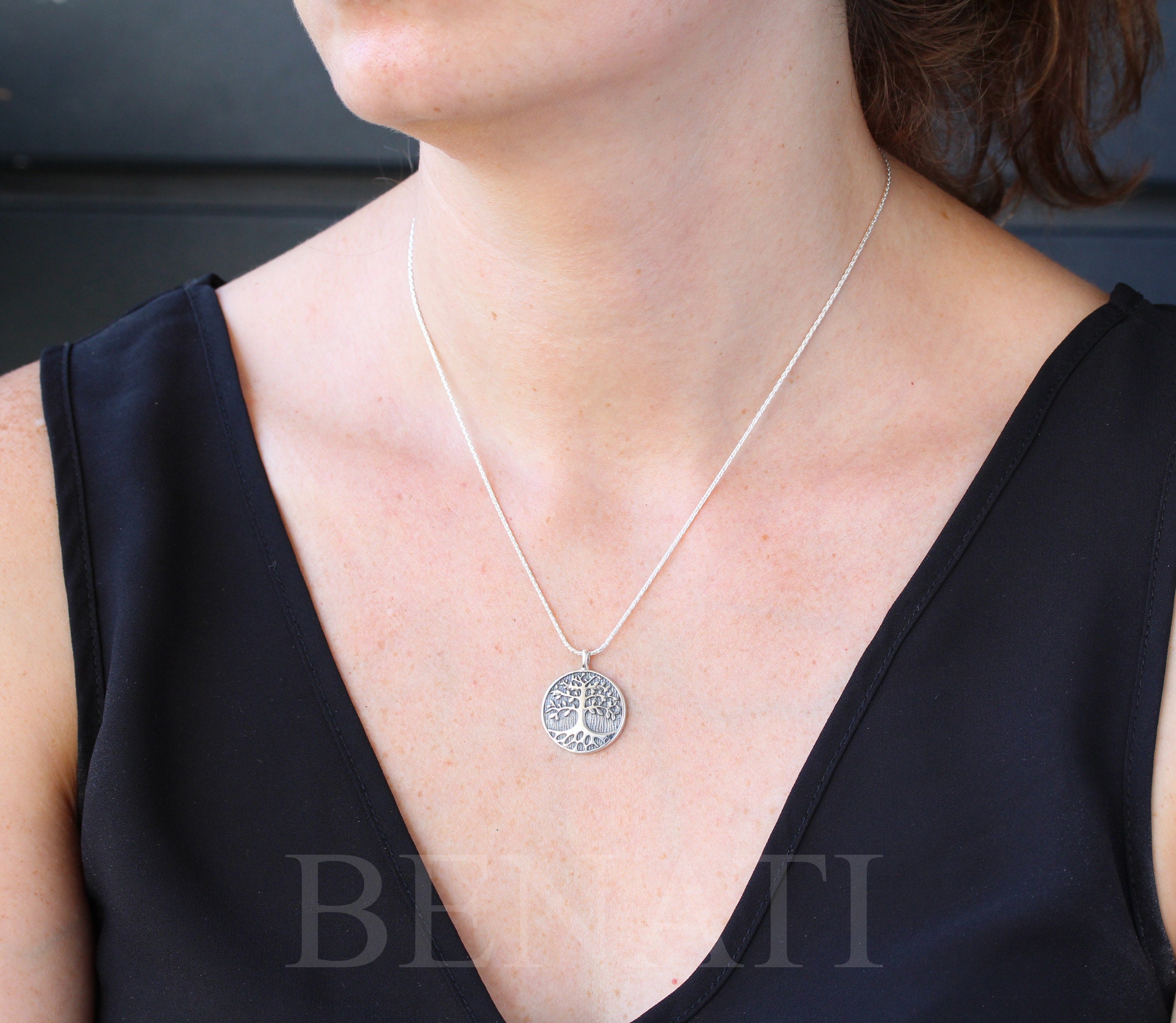 Collana Albero Della Vita In Argento 925 Con Cordino Cuoio – Turtleland