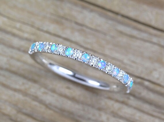 opal wedding band