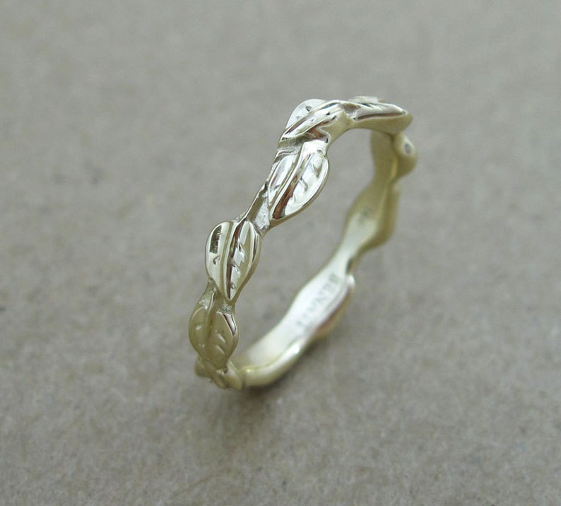 Wedding Leaf Ring Leaf Wedding Ring Gold Leaf Wedding Ring Etsy