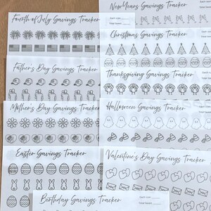 Minimalistic Vellum Holiday Savings Trackers