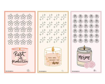Candles Savings Challenge | A6 mini savings | Digital Download