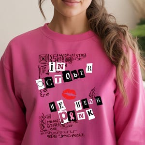 Moletom "Em Outubro Usamos Rosa", Moletom para Sobreviventes de Câncer, Conscientização sobre o Câncer de Mama, Presente para Sobreviventes de Câncer, Presente para Pacientes com Câncer de Mama