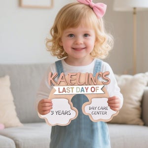 Personalized First Day School Sign, Back to School Sign, Kindergarten 1st And Last Day of School Sign, Pre-K First Day School Wooden Sign