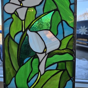 Stained glass Lily flower