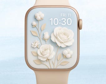 Floral Apple Watch Wallpaper | 3D Flower Smartwatch Face (Digital Download)
