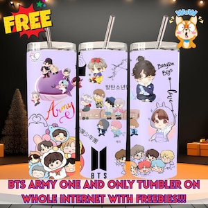 BTS Fan Art Tumbler PNG Bundle | 20oz Skinny Wraps Bts Autograph PNG | Kpop Sublimation Design |  Pop Star Singer tumbler wraps png Cliparts