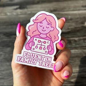 Family Tree, genetic counselor gift, DNA sticker, women in science, science aesthetic, GC merch, genetics stickers, geneticist gift