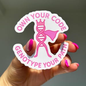 Percorso del genotipo, regalo per consulente genetico, genetista, studente di GC, motivazione, salute, regalo per genetista, adesivi del DNA, barzellette scientifiche, adesivi ispiratori