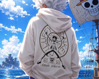 Sudadera blanca oficial de One Piece x Pull&Bear – Edición limitada / Camiseta de One Piece x Uniqlo disponible