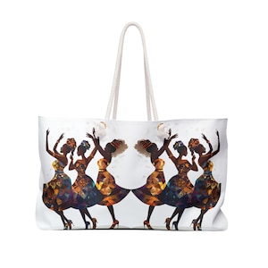 Elegante bolso de fin de semana para amantes de los viajes. Estampado africano, colorido y afrocéntrico. Elegante bolso de mano para escapadas de fin de semana.