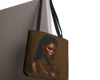 Afrocentric Art Tote Bag: Glamorous Fashion Handbag