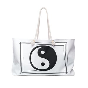 Yin Yang Weekender Bag: Stylish Travel Tote, Yoga Gym Bag