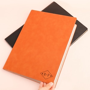 Personalized Leather A4 Padfolio,Monogrammed Document Folder,Custom Engraved Gift for Professionals,Graduation,Boss,Executive Organizer