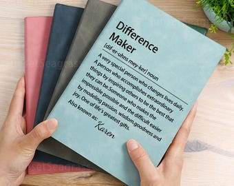 Cuadernos de bocetos personalizados "Marcadores de Diferencias", regalo de cumpleaños para compañeros de trabajo, regalo de definición de "Marcador de Diferencias", regalo de agradecimiento para mentores, regalo para líderes