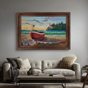 Fishing Boat Digital Printing Art