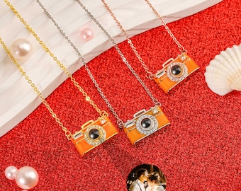 Personalisierte Kamera-Projektions-Halskette, kundenspezifische Foto-Projektions-Halskette, Gedenkanhänger, Bild-Innen-Schmuck, Geschenk zum Valentinstag
