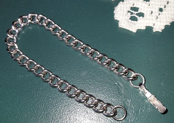 Vintage Sterling Silver Chain Link Bracelet 7 Inc… - image 6