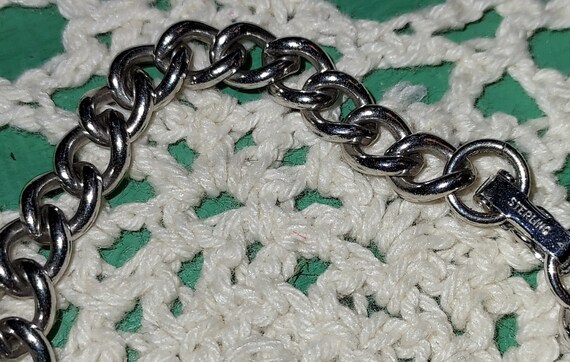 Vintage Sterling Silver Chain Link Bracelet 7 Inc… - image 8