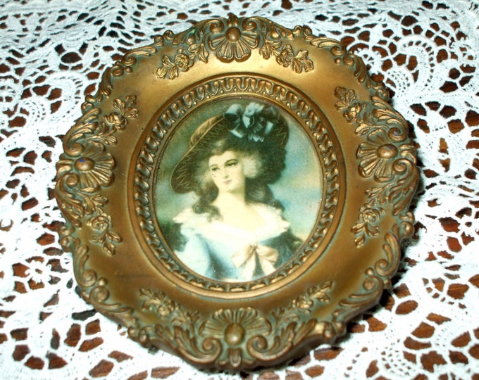 Vintage Cameo Creation Lady Sheffield Gainsborough Oval Framed Etsy
