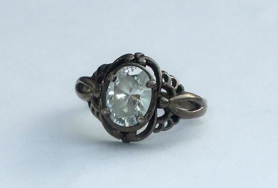 Sterling Silver Ring Kabana KBN White Clear CZ An… - image 1