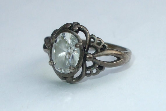 Sterling Silver Ring Kabana KBN White Clear CZ An… - image 2