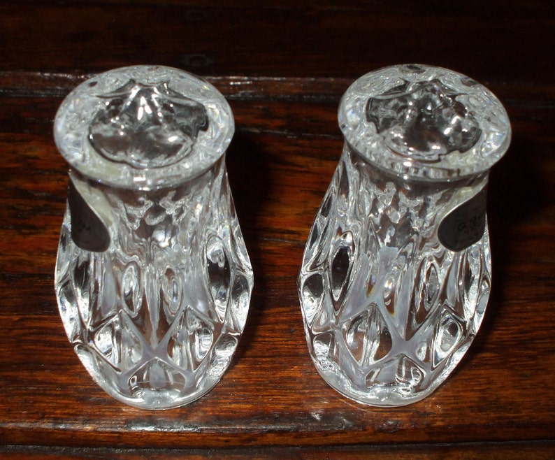 Gorham Althea Lead Crystal Salt and Pepper Shakers Pressed Etsy