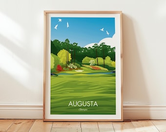 Impresión del Campo de Golf Nacional de Augusta: Fotografía de paisajes deportivos de EE. UU. (Descarga digital)