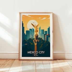 Mexico City Travel Poster: Historic Latin American Architecture (Digital Download)