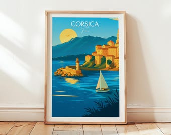 Corsica Coastal Photography Print: Mediterranean Island Wall Art (Digital Download)