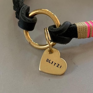 Mini Herzanhänger für Hunde - mit Namen und Telefonnummer