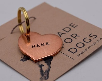 Hundemarke / Dog ID Tag - Heart - Kupferherz