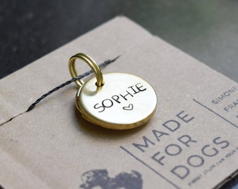 Kleine Hundemarke mit Namen / Id dog tag