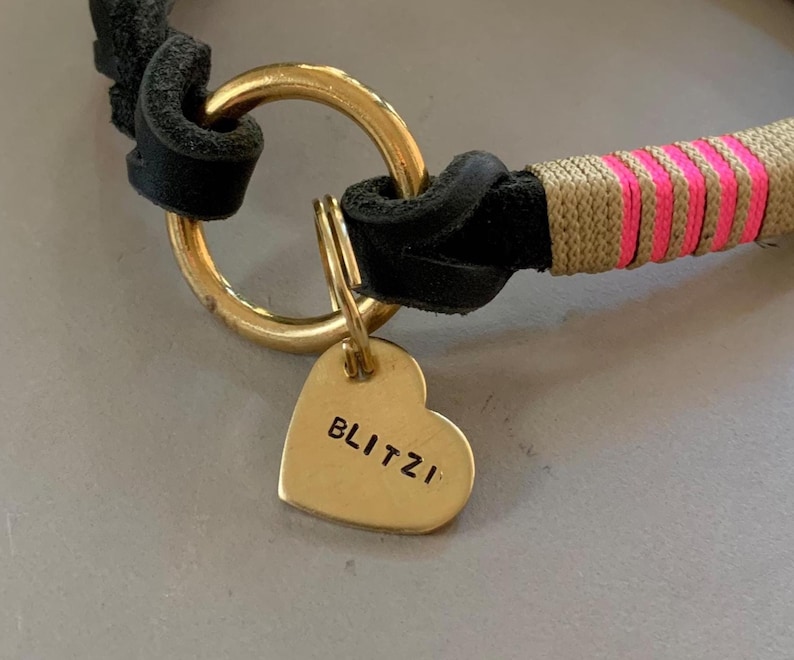 Mini Herzanhänger für Hunde - mit Namen und Telefonnummer