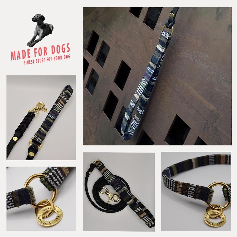 Personalized Woven Dog Collar: Custom ID Tag, Slip-On Style image 2