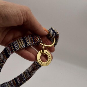 Personalized Woven Dog Collar: Custom ID Tag, Slip-On Style