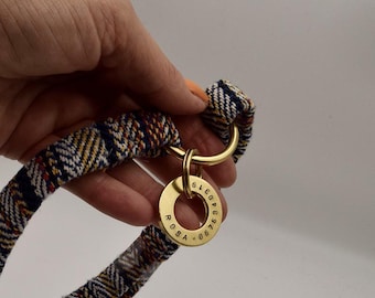 Personalized Woven Dog Collar: Custom ID Tag, Slip-On Style