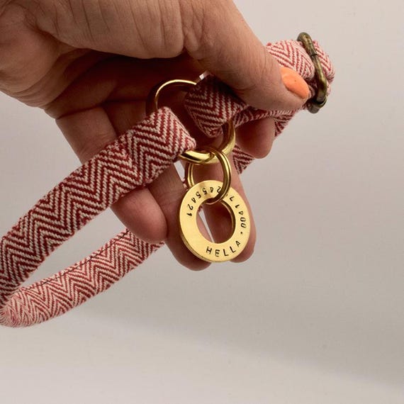 Personalized Woven Dog Collar: Custom ID Tag, Slip-On Style