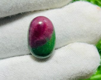 Ruby Zoisite Natural Ruby Zoisite Gemstone Cabochon, Wholesale Stone, Cabochon Lot, Ruby Zoisite, Shape Oval Size 19x12x6mm) 16 Crt,