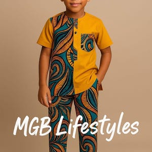 Beautiful kids African Ankara clothing, children&#39;s Ankara dress, children&#39;s birthday outfit, African print kids dress, baby shower gift.