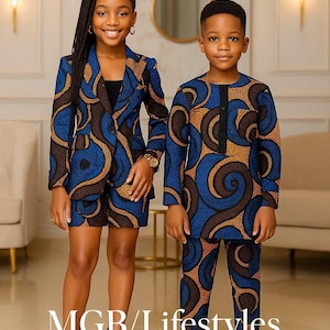 Beautiful kids African Ankara clothing, children&#39;s Ankara dress, children&#39;s birthday outfit, African print kids dress, baby shower gift.