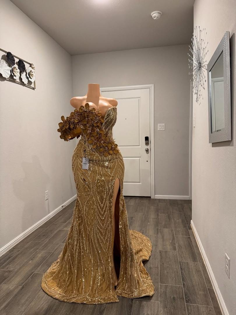 gold diamond sequin dress The Starlite Dress in Diamond Sand XS (PREORDER)