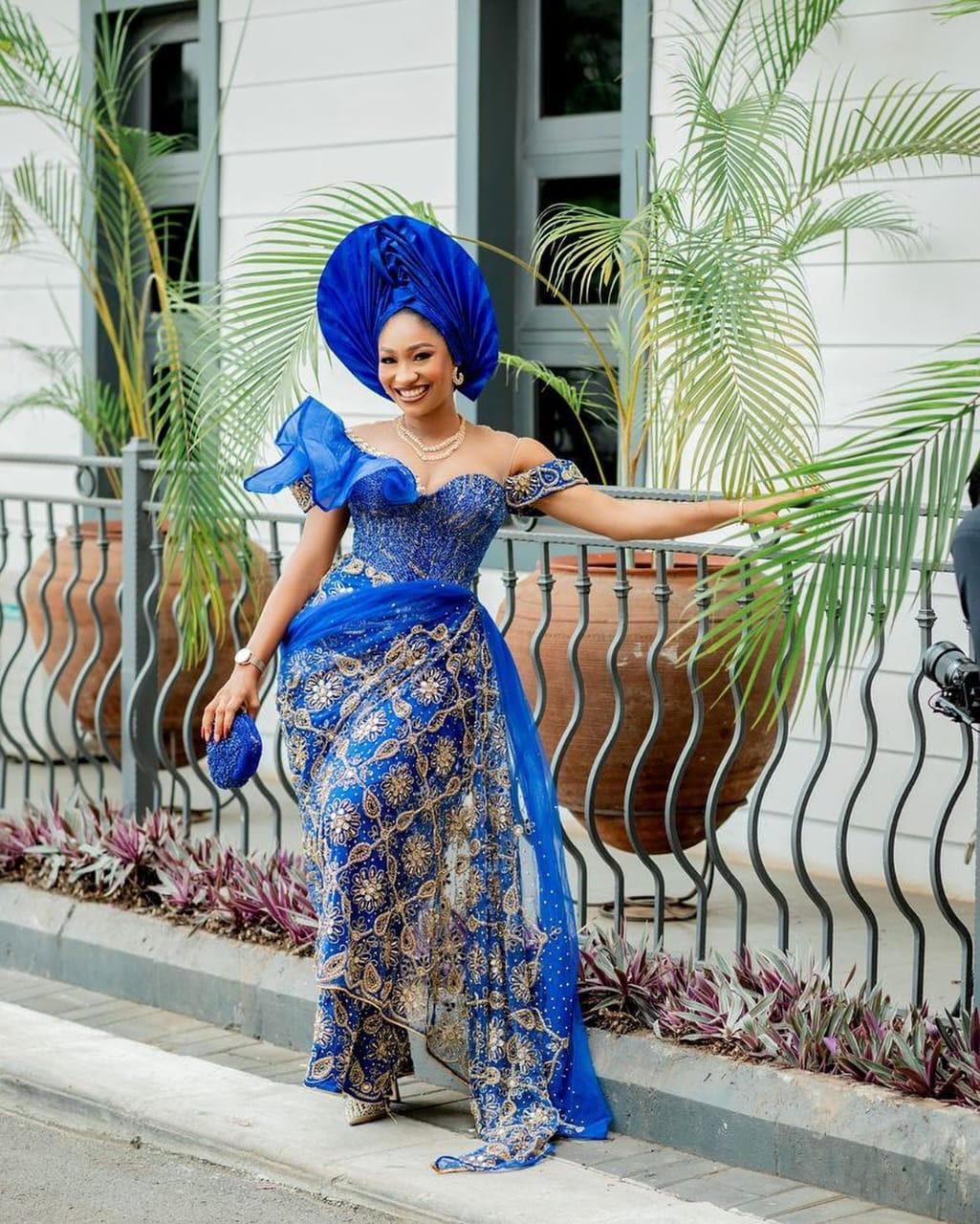 Royal Blue Nigerian Dress