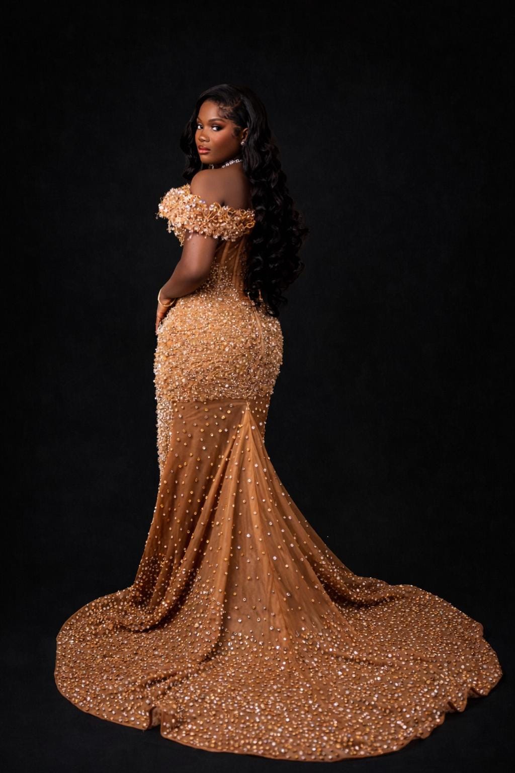 off the shoulder fit and flare dress XSCAPE Off-The-Shoulder & – DGFOutlet maxi evening dress Color:COPPER Surat Ladies Suit Wholesale