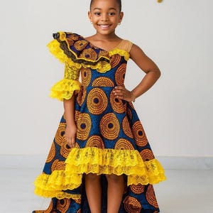 Beautiful kids African Ankara clothing, children&#39;s Ankara dress, children&#39;s birthday outfit, African print kids dress, baby shower gift.