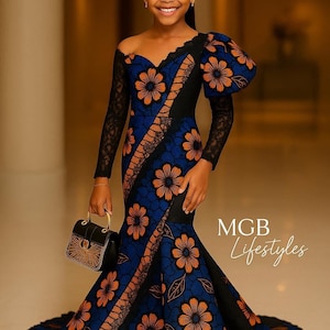 Beautiful kids African Ankara clothing, children&#39;s Ankara dress, children&#39;s birthday outfit, African print kids dress, baby shower gift.