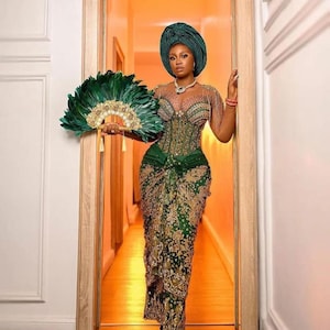 green african wedding dress Green African Wedding Dress
