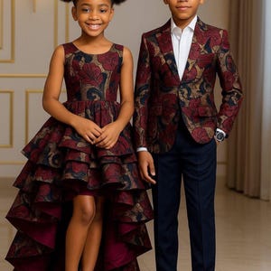 Beautiful kids African Ankara clothing, children&#39;s Ankara dress, children&#39;s birthday outfit, African print kids dress, baby shower gift.