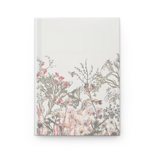 Carnet cartonné floral floral | Carnet de notes inspiré de la nature pour écrire, tenir un journal, cadeaux, décoration d'intérieur, art floral