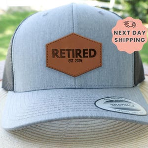 Retired Hat, Retirement Gift, Est 2025 Cap, Graduation Gift for Him, Future Retiree Present, Vintage Vibes Trucker Cap